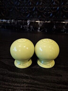 Fiestaware Salt And Pepper Shakers, Green Chartreuse Lemongrass Ceramic